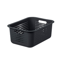 Load image into Gallery viewer, SmartStore Basket Recycled 15 StorageBox 10L w/ Plastic Lid, Charcoal/Anthracite