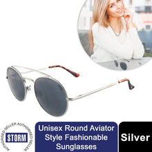Load image into Gallery viewer, Storm Round Style Fashionable Sunglasses, Silver