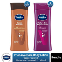 Load image into Gallery viewer, Vaseline Intensive Care Body Lotion Cocoa Radiant &amp; Mature 400ml, 6 Pack