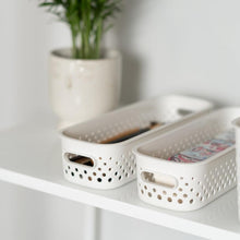 Load image into Gallery viewer, SmartStore Essence 1.3L Slim Storage Basket, Pack of 3 Organiser Boxes, in Linen