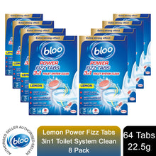 Load image into Gallery viewer, Bloo Power Toilet Fizz Tabs, Drain Deep Cleaning Bad Odour, 8 x 25g 8 Packs