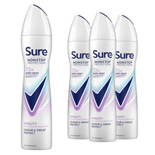 Load image into Gallery viewer, Sure Women Vitality Deodorant Spray with 72H Nonstop Protection 250ml, 3 Pack