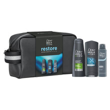 Load image into Gallery viewer, Dove Men+Care Gift Set Restore Clean Comfort Bodywash, Shampoo, Deodorant &amp; Pad