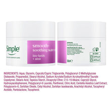 Load image into Gallery viewer, Simple Smooth+ Soothing Water Cream Face Moisturiser 50ml, 3 Pack