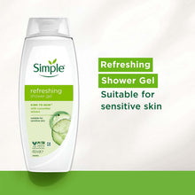 Load image into Gallery viewer, Simple Refreshing Shower Gel 450ml 24-Pack Bulk Multipack