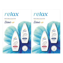Load image into Gallery viewer, Dove Relax Duo Body Wash , Velvet Glow &amp; Nourishing, Gentle &amp; Moisturising Set