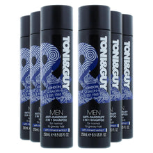 Load image into Gallery viewer, 6x 250ml Toni &amp; Guy Anti-Dandruff 2 in 1 Shampoo for Men with mineral extract