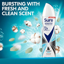 Load image into Gallery viewer, Sure Women Anti-perspirant 72H Nonstop Protection Invisible Aqua Deo, 3x250ml