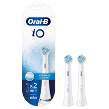 Load image into Gallery viewer, Oral-B iO Ultimate Clean Toothbrush Refill Replacement Heads White, Pack of 2