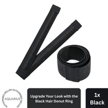 Load image into Gallery viewer, Aquarius Hair Bun Maker Donut Ring Black Lightweight Easy Updo Styling Tool Ring