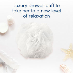 Dove Relax Body Wash Collection 2 Pieces Gift Set for Her with Shower Puff