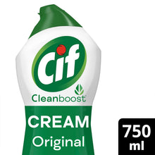 Load image into Gallery viewer, Cif Cleanboost Cream Original Multipurpose Cleaner for Multi surfaces 750ml, 6pk