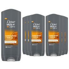 Load image into Gallery viewer, Dove Men+Care 3 in 1 Body, Face &amp; Hair Wash Sandalwood + Vanilla 400ml, 6 Pack