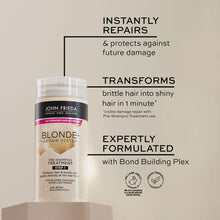 Load image into Gallery viewer, John Frieda Blonde + Repair Haircare Range- Shampoo, Conditioner &amp; Pre-Treatment