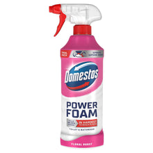 Load image into Gallery viewer, Domestos Power Foam Toilet &amp; Bathroom Cleaner Spray Floral Burst 380ml, 6 Pack