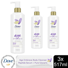 Load image into Gallery viewer, Dove Body Love Age Embrace Body Cleanser with Peptide Serum &amp; Glycerin, 3x517ml