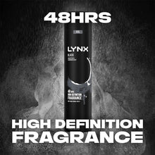 Load image into Gallery viewer, 6 Pack Lynx XXL 48H Fresh Deodorant Body Spray, Black, 250ml