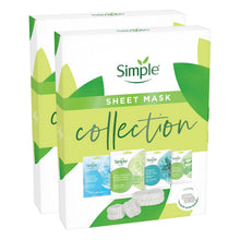 Load image into Gallery viewer, Simple Sheet Mask Collection 4 Pieces Gift Set for Her withHeas &amp; Wrist Bands