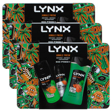 Load image into Gallery viewer, Lynx BOX FRESH Jungle Fresh Bodywash,Bodyspray &amp; Antiperspirant Gift Set for Him