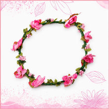 Load image into Gallery viewer, Aquarius Flower Head Crown Pink Elegant Floral Wedding Festival Hair Accessory Bag