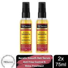 Load image into Gallery viewer, Tresemme Keratin Smooth Hair Serum 75ml Anti Frizz Control &amp; Shine Treatment