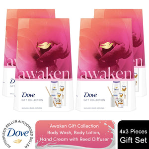 Dove Awaken Gift Collection 3 Pieces Gift Set for Her with Reed Diffuser
