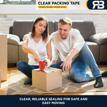 Load image into Gallery viewer, Clear Packing Tape 48mm x 66m Strong Parcel Box Tape (12 / 24 / 48 Rolls)