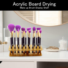 Load image into Gallery viewer, Envie Makeup Brush Holder Gold 15 Hole Stand Cosmetic Organiser Storage