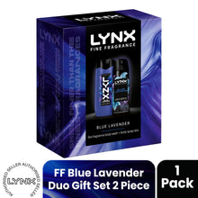 Load image into Gallery viewer, LYNX Fine Fragrance Blue Lavender Gift Set 2 piece, Choose Your Pack Size 1,2,3 or 4