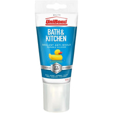 Load image into Gallery viewer, Unibond Silicone Sealant Anti-Mould &amp; Waterproof for Kitchen &amp; Bathroom, 147g