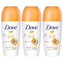 Load image into Gallery viewer, Dove Roll On Go Fresh Passion Fruit 72H Lasting Women's Antiperspirant 50ml, 3pk