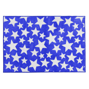 Nursery Decorative Rug Kit for Kids With Stars Thame, Blue & White