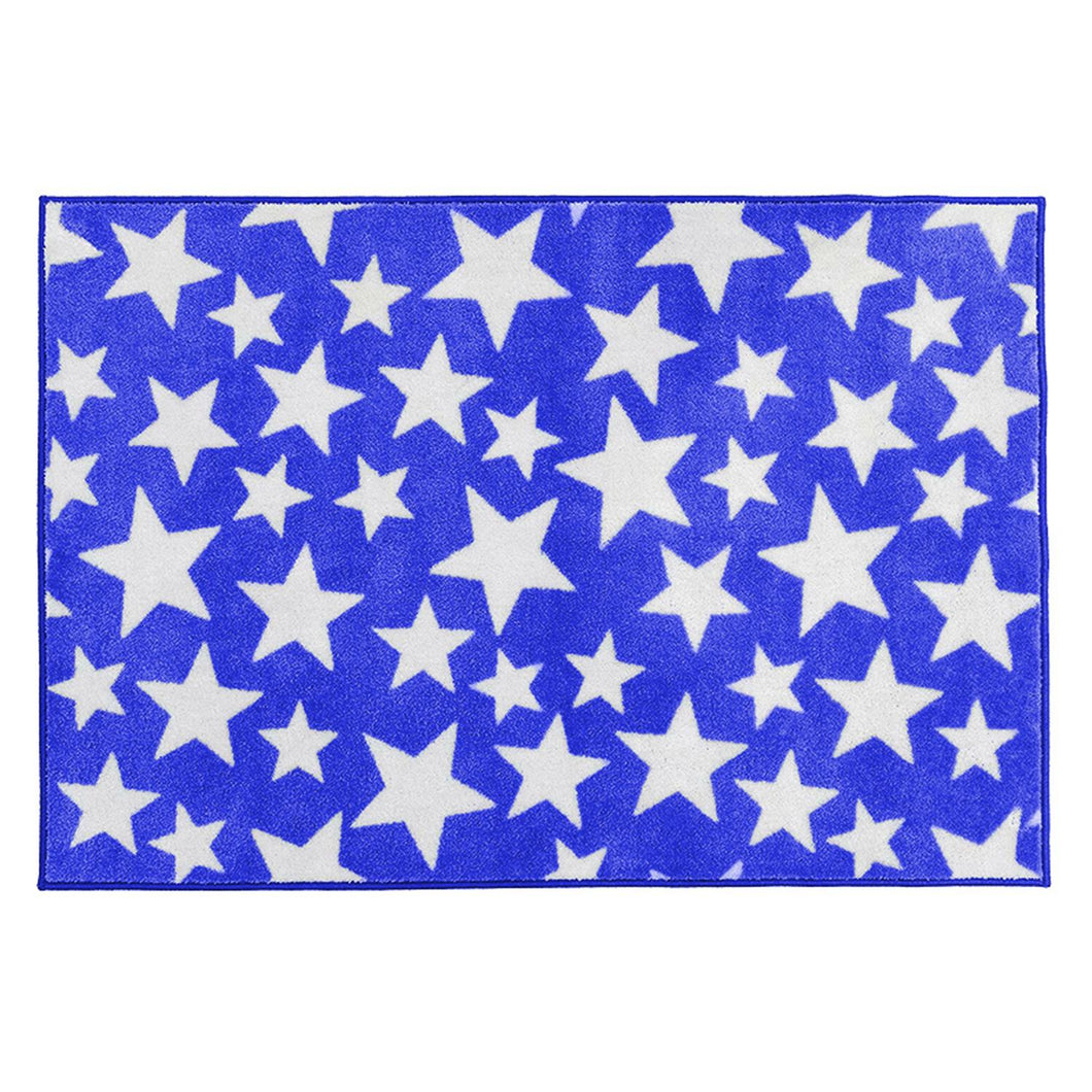 Nursery Decorative Rug Kit for Kids With Stars Thame, Blue & White