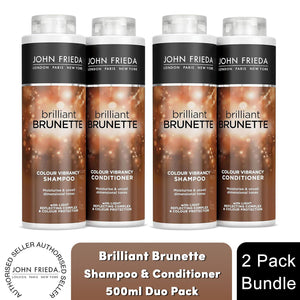 John Frieda Brilliant Brunette Colour Protection Shampoo & Conditioner 500ml