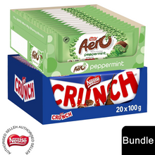 Load image into Gallery viewer, Nestle Sharing Bars, Crunch Milk Chocolate 20x100g &amp; Aero Peppermint 15x90g