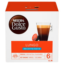 Load image into Gallery viewer, Nescafe Dolce Gusto Coffee Pods 3x Boxes / 48 Caps Cafe Lungo Decaf