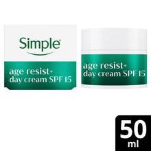 Load image into Gallery viewer, Simple Age Resist+ Day Cream Anti-Ageing Facial Moisturiser 50ml, 3 Pack