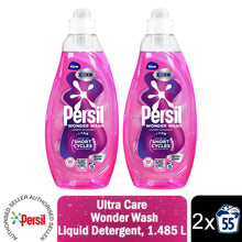 Load image into Gallery viewer, Persil Wonder Wash Liquid Laundry Detergent Bio Ultra Care 55 Washes 1.485L, 2pk