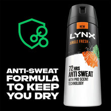 Load image into Gallery viewer, Lynx Jungle Fresh Antiperspirant Spray 72H Protection Deodorant 200ml, 6 Pack