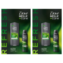 Load image into Gallery viewer, Dove Men+Care Refresh Extra Fresh Bodywash &amp; Antiperspirant 2pc Gift Set for Him