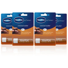 Load image into Gallery viewer, Vaseline Lip Balm Stick Cocoa Butter 4g 4 Pack Lip Therapy Moisturising Lip Care