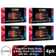 Load image into Gallery viewer, LYNX Fine Fragrance Spray &amp; Wash Gift Set 6 piece, Choose your pack 1,2,3 or 4