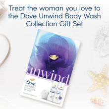 Load image into Gallery viewer, Dove Unwind Bodywash Collection 2 Pieces Gift Set for Her with Shower Puff