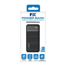 Load image into Gallery viewer, FX 10,000 mAh Powerbank with Type-C 3A Output, Black