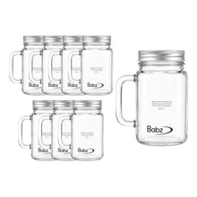Load image into Gallery viewer, 8x 560ml Mason Jars Drinking Glasses Assorted Colours Lid Storage Jars