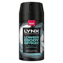 Load image into Gallery viewer, Lynx Lower Body Spray Bundle Coconut Sandal |Pear Cedar |Vanilla Bergamot 100ml
