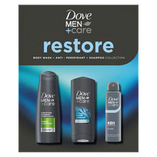 Load image into Gallery viewer, Dove Men+Care Gift Set Restore Trio - Bodywash, Classic Deodorant, Shampoo