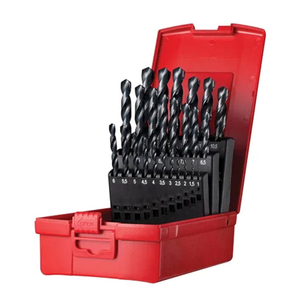 A190 No.204 Metric HSS Drill Set of 25 1.0-13.0 x 0.5mm