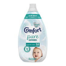 Load image into Gallery viewer, Comfort Ultra Concentrated Pure Fabric Conditioner Fresh &amp; Mild 870ml - 58w, 3pk