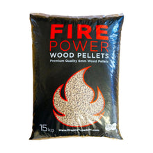 Load image into Gallery viewer, Firepower Softwood Pellets 15kg Low Moisture 6mm for Pizza Oven &amp; Wood Burners